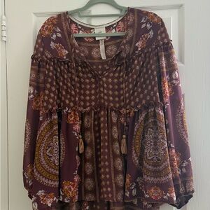 Floral Bohemian Women's Top